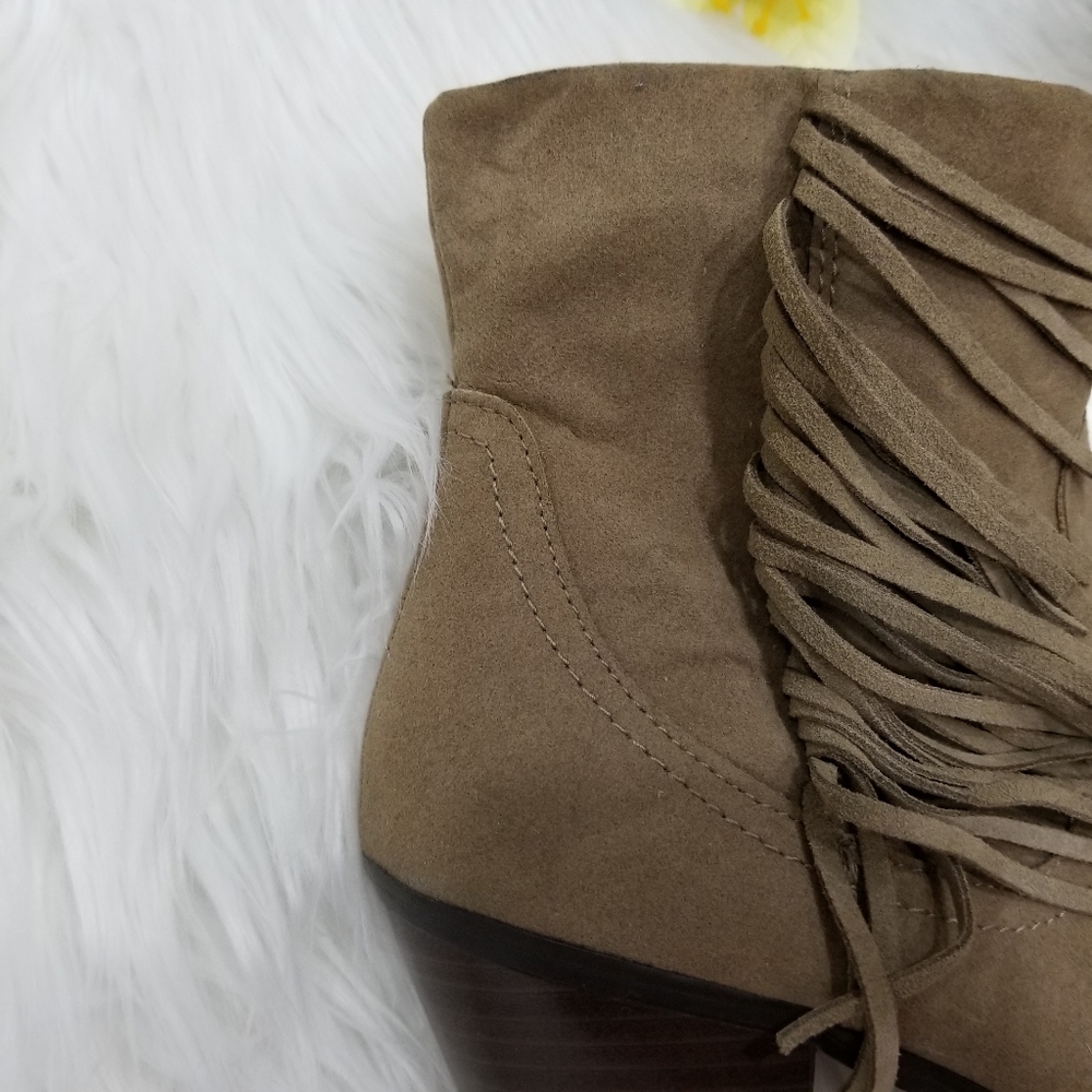 APT.9 Tan and Brown Heel Ankle Boots - Picture 3 of 16